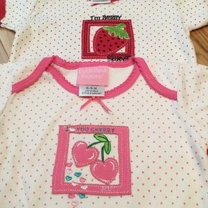 NWT Duck Duck Goose Baby Girls Onesie Set of 2